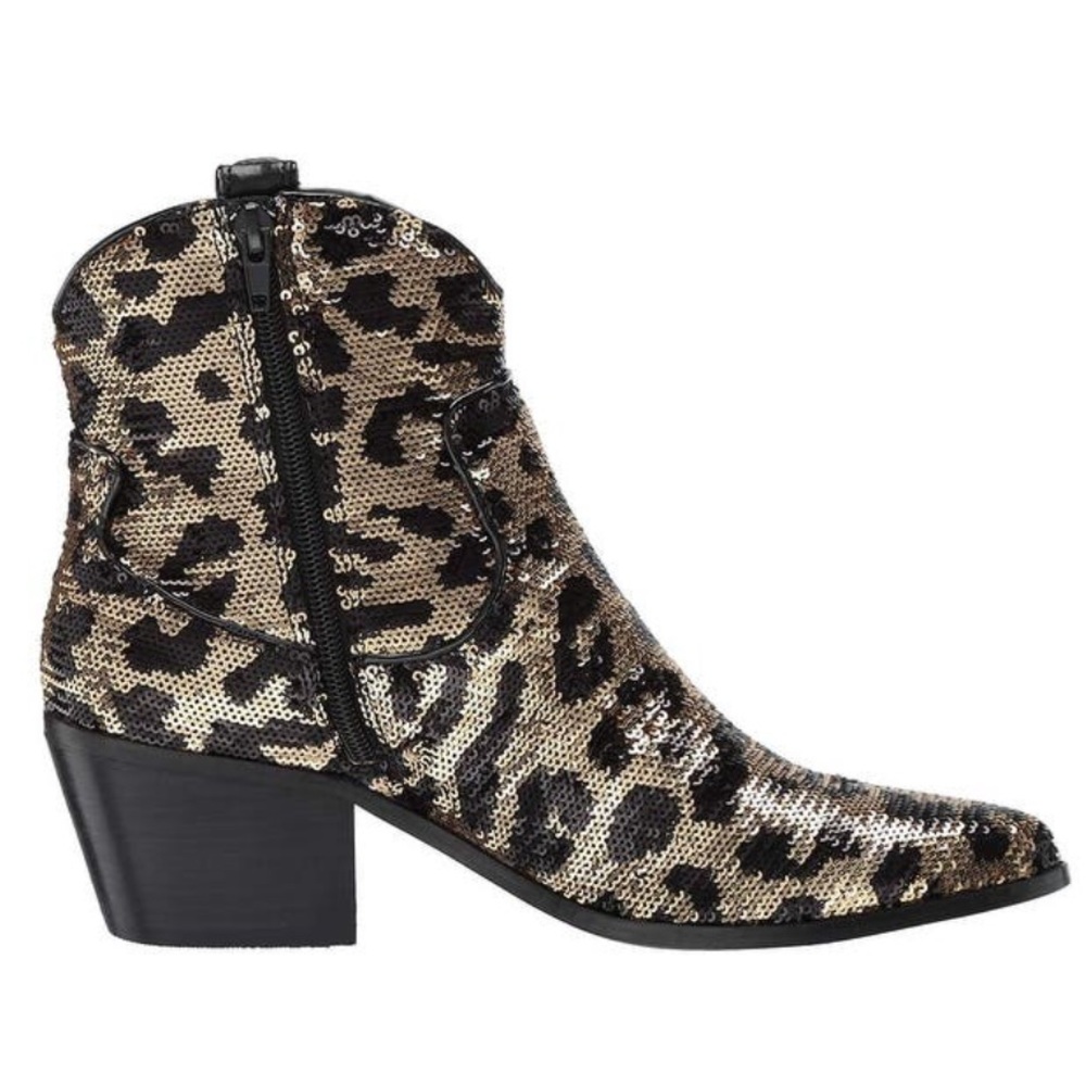 Betsey Johnson sequin western bootie